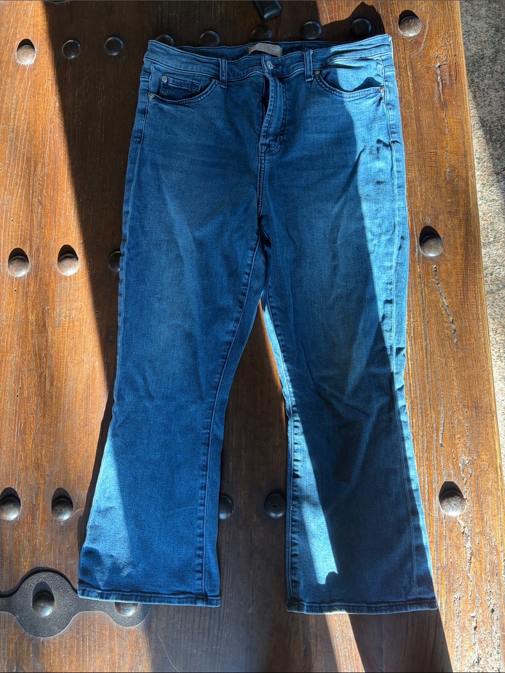 Classic Indigo Flare Jeans - Women's Mid-Rise Wide Leg